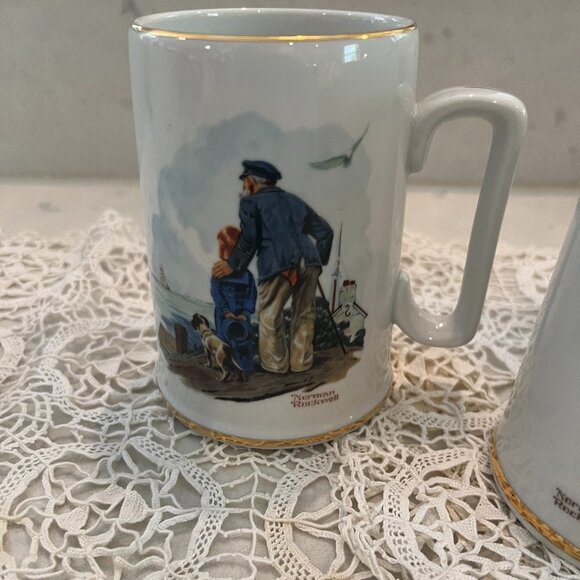 Set of 4 Norman Rockwell Coffee Mugs - Picture 4 of 9
